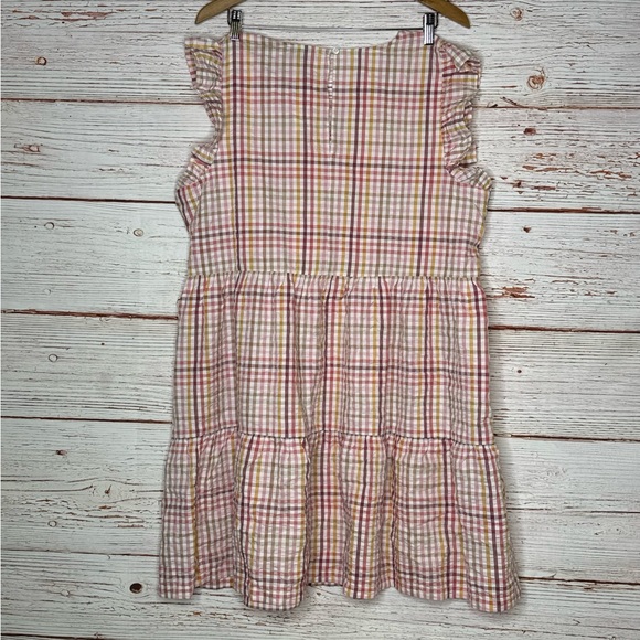 NWT Loft Outlet Multicolor Checked V-Neck Dress Sz XL - Picture 6 of 12